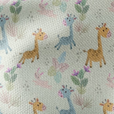 長頸鹿和兔子帆布(幅寬150公分)