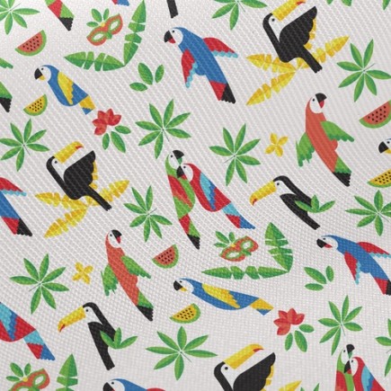 西瓜鸚鵡大嘴鳥斜紋布(幅寬150公分)