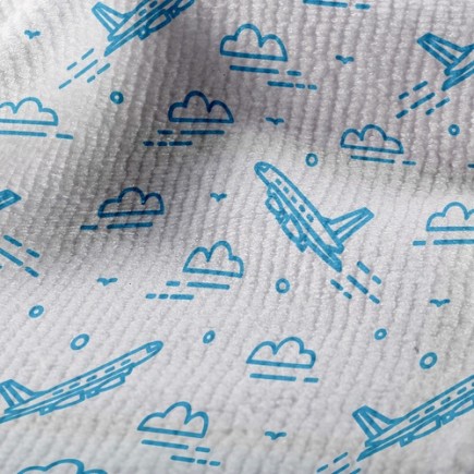 飛上天空飛機毛巾布(幅寬160公分)
