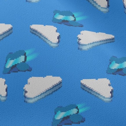 多雲戰鬥飛機雪紡布(幅寬150公分)