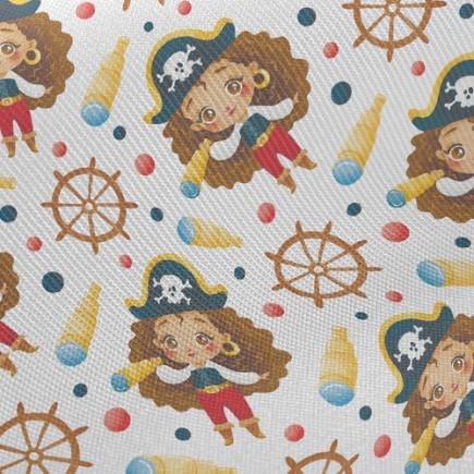 海盜捲髮女孩斜紋布(幅寬150公分)