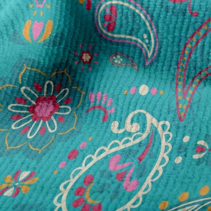 華麗的花紋毛巾布(幅寬160公分)