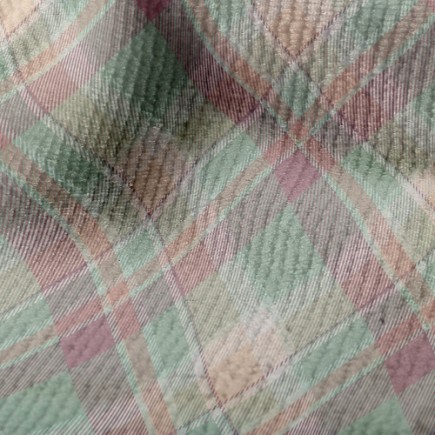 柔和格紋毛巾布(幅寬160公分)