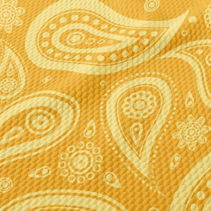 黃色變形蟲泡泡布(幅寬160公分)
