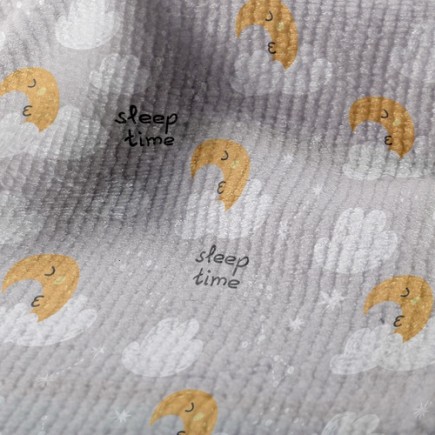 月亮睡覺時光毛巾布(幅寬160公分)
