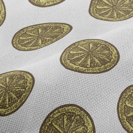 乾燥檸檬片麻布(幅寬150公分)