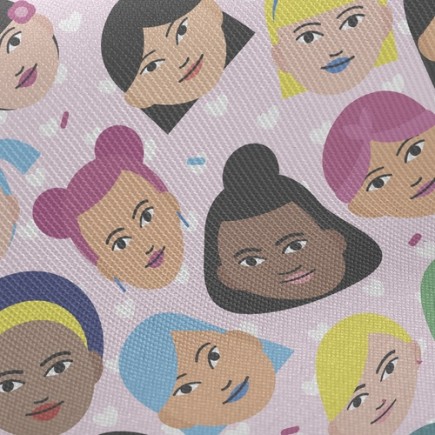 不同種族女人斜紋布(幅寬150公分)