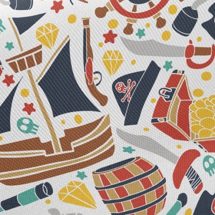 海盜船寶藏斜紋布(幅寬150公分)