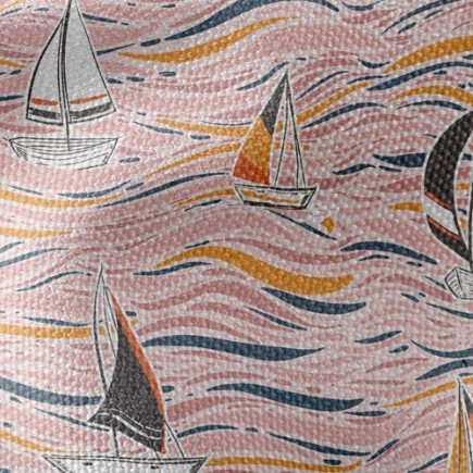 手繪帆船帆布(幅寬150公分)