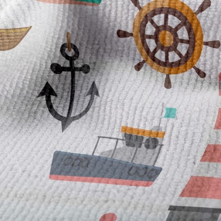 郵輪燈塔遊艇毛巾布(幅寬160公分)