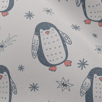 童趣乖巧企鵝雪紡布(幅寬150公分)
