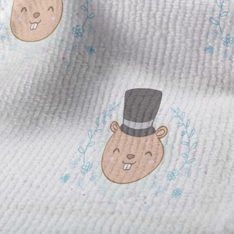 紳士帽土撥鼠毛巾布(幅寬160公分)