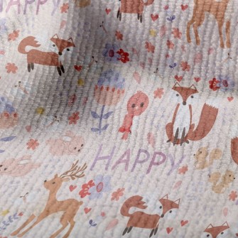 快樂森林小動物毛巾布(幅寬160公分)