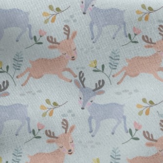開心奔跑小鹿刷毛布(幅寬150公分)
