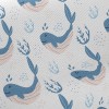 悠閒遨遊鯨魚斜紋布(幅寬150公分)