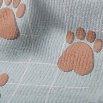 逗趣動物腳印毛巾布(幅寬160公分)