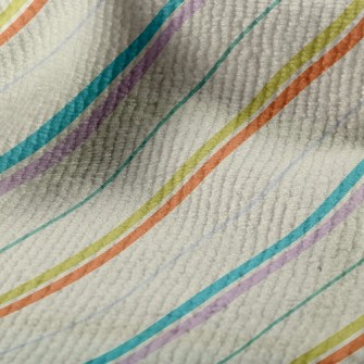 簡約繽紛線條毛巾布(幅寬160公分)