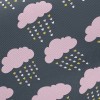 粉嫩雲朵愛心雨斜紋布(幅寬150公分)