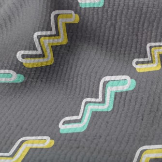 雙色曲折樓梯毛巾布(幅寬160公分)