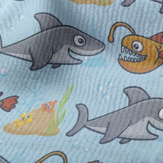 鯊魚尖牙燈籠魚毛巾布(幅寬160公分)