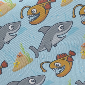 鯊魚尖牙燈籠魚斜紋布(幅寬150公分)