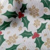 聖誕樹葉漿果毛巾布(幅寬160公分)