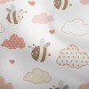 蜜蜂愛心雲朵雙斜布(幅寬150公分)