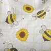 蜜蜂與向日葵法蘭絨(幅寬150公分)
