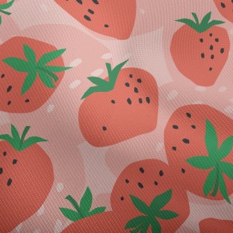 肥美大顆草莓雙斜布(幅寬150公分)