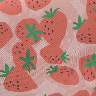 肥美大顆草莓斜紋布(幅寬150公分)