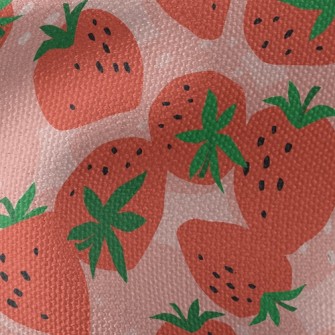 肥美大顆草莓帆布(幅寬150公分)