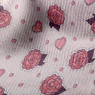 愛心玫瑰毛巾布(幅寬160公分)