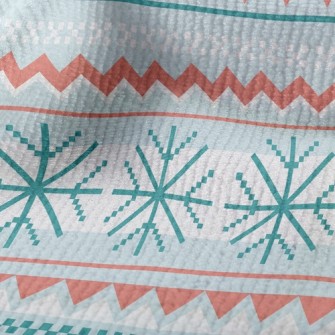 雪花溫馨聖誕毛巾布(幅寬160公分)