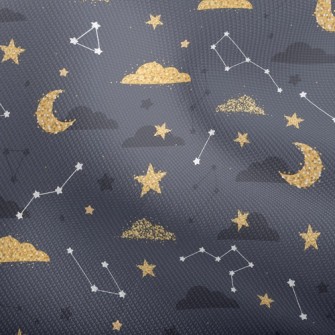 閃亮月亮星星雲雙斜布(幅寬150公分)
