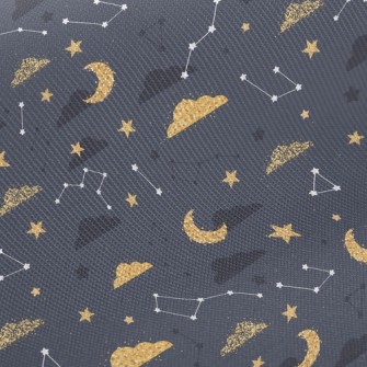 閃亮月亮星星雲斜紋布(幅寬150公分)