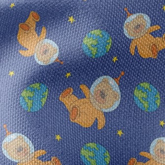 地球與太空熊帆布(幅寬150公分)