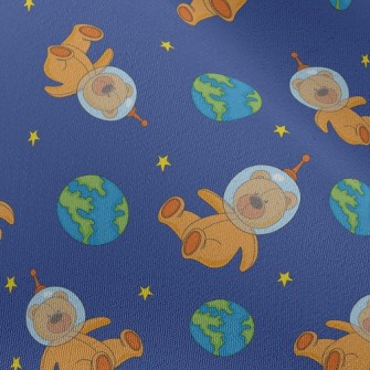 地球與太空熊雪紡布(幅寬150公分)